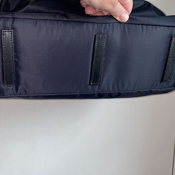 DAVID & SCOTTI Triple Compartment Black Nylon Hobo - Picture 11 of 11